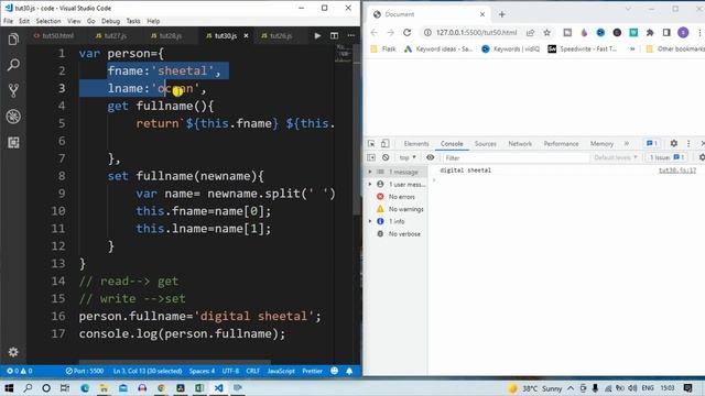 Javascript Tutorial :what is Getter and Setter in JS in Hindi | #76 #javascriptinhindi #hindi #java смотреть онлайн