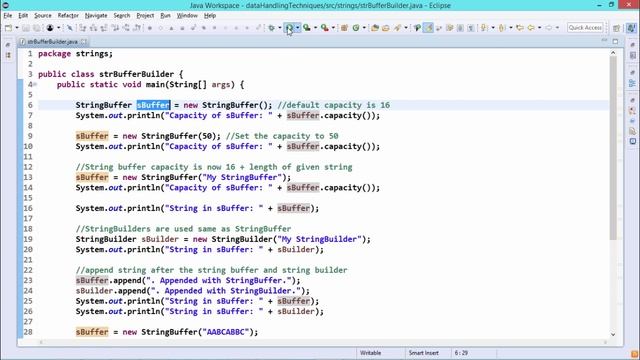 Java Essentials - String buffer and string builder in java смотреть онлайн