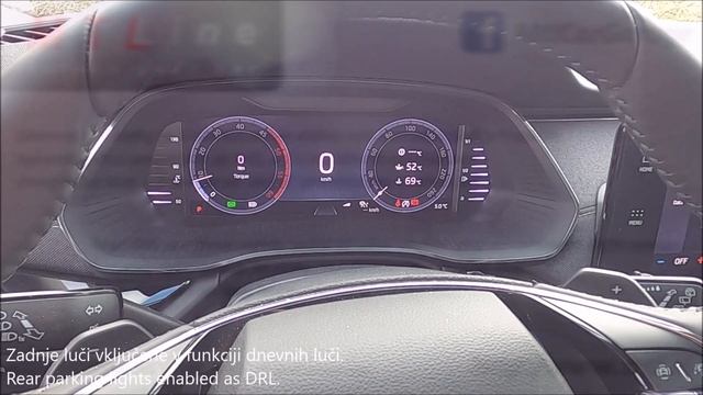 Skoda Octavia 4, MY2020 - rear LED DRL lights activation - vključitev zadnjih LED dnevnih luči смотреть онлайн