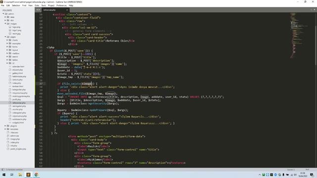 Php Admin Panel D16 Klasöre Resim Yükleme Ve Kontroller смотреть онлайн