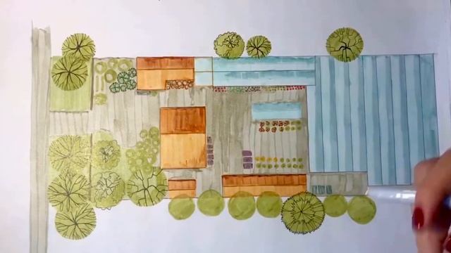 Как нарисовать генплан. Скетчинг маркером поэтапно. Для начинающих. смотреть онлайн