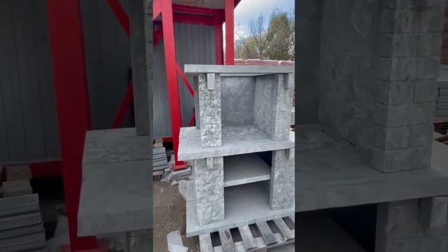 Печь барбекю из высокопрочного бетона смотреть онлайн