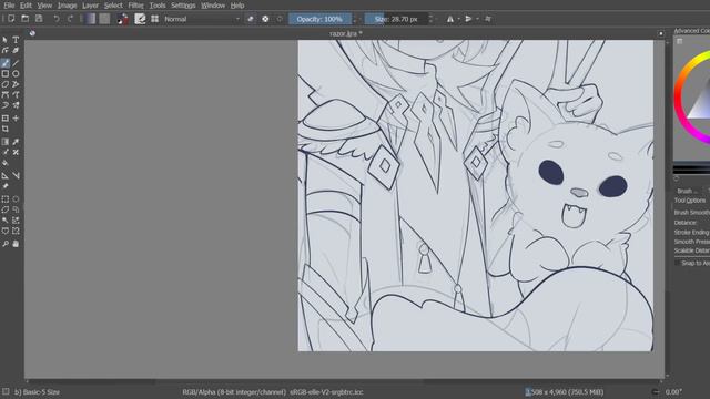 Making a Razor Genshin Impact Print! • Speedpaint • смотреть онлайн