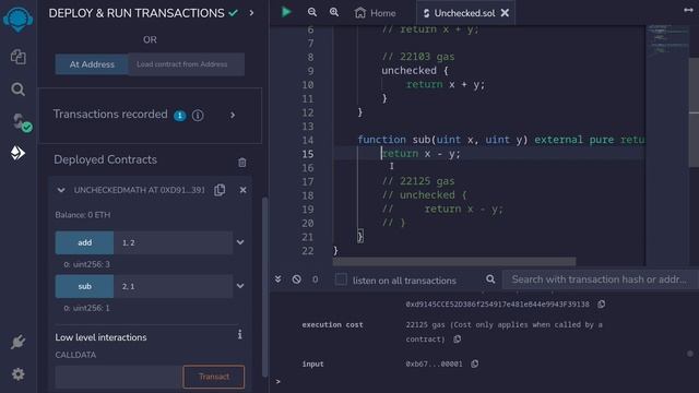 Unchecked Math | Solidity 0.8 смотреть онлайн