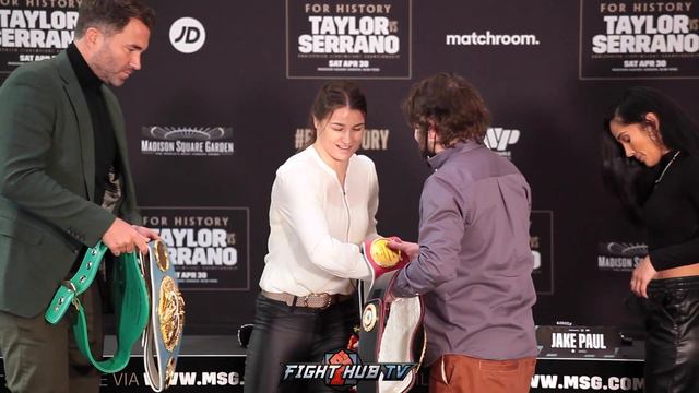 KATIE TAYLOR & AMANDA SERRANO FIRST FACE OFF AT MSG FOR THE BIGGEST FIGHT IN WOMEN'S BOXING HISTORY смотреть онлайн