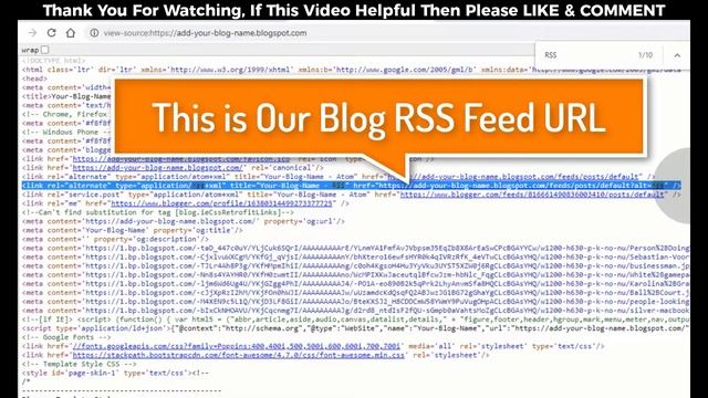 How To Get RSS Feed URL Of Your Blogger Blog