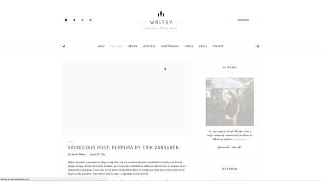 Writsy - A Clean & Faded Vintage WordPress Blog Theme смотреть онлайн