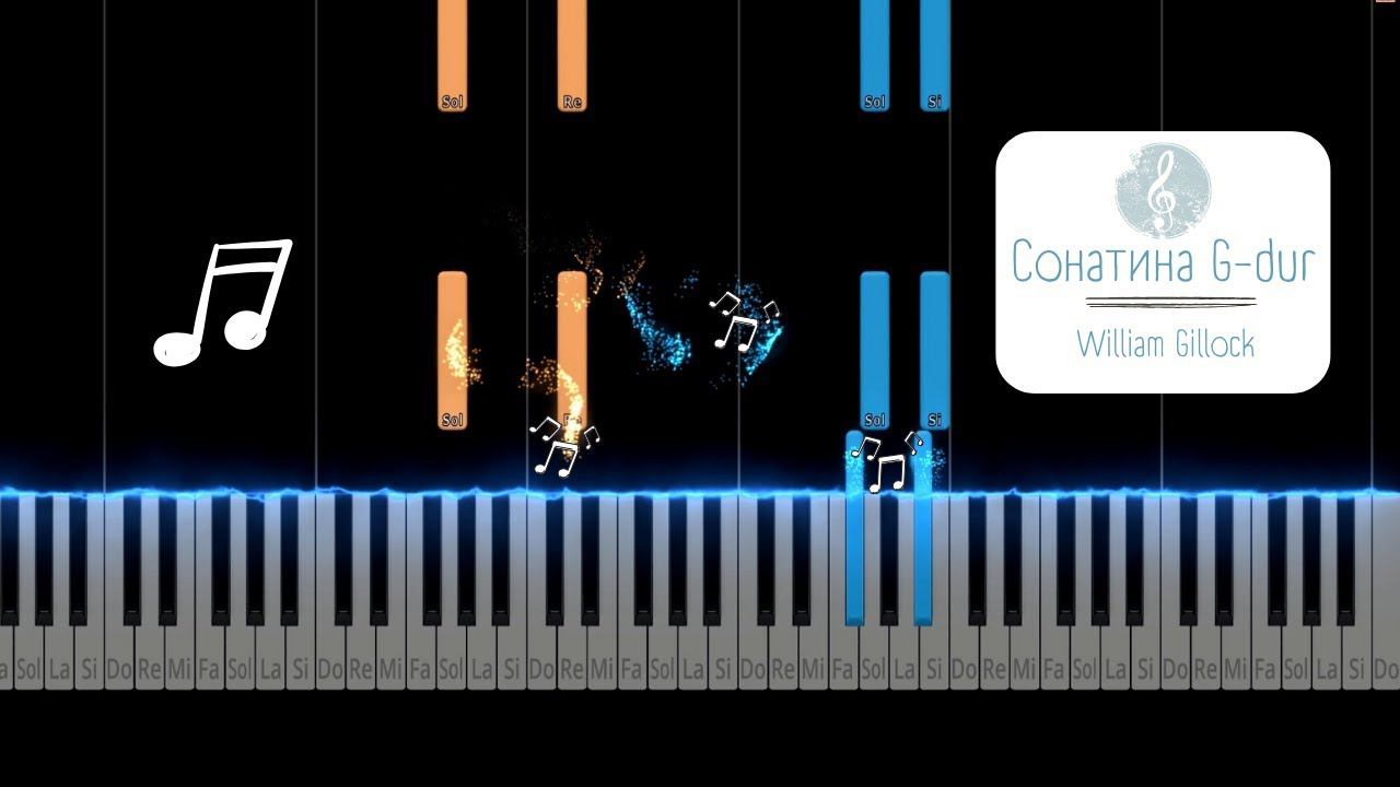 Сонатина G-dur - William Gillock | Tutorial Piano смотреть онлайн