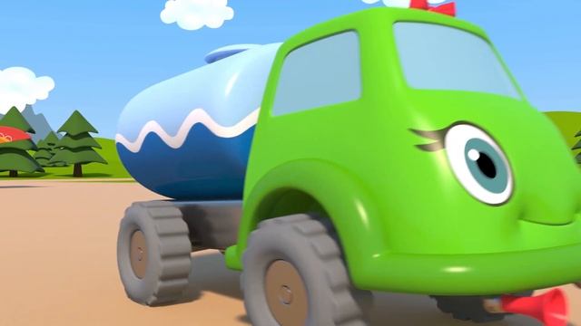 RACE - The Blue Tractor's Playground - Truck cartoons for Kids - TV series смотреть онлайн