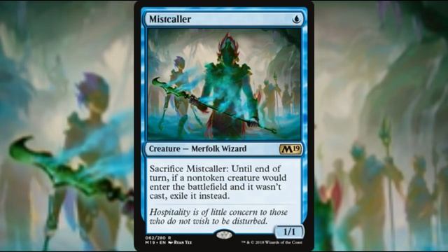 Mtg: Core Set 2019 Exclusive Preview Card - Mistcaller! смотреть онлайн