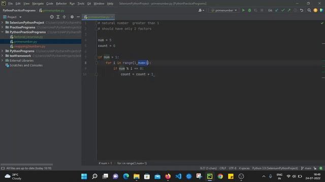 Python Practice Programs: Number is Prime number or Not смотреть онлайн