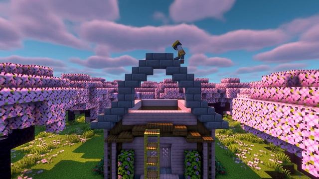 Build A Beautiful Minecraft House With Cherry Blossoms! #minecraft смотреть онлайн