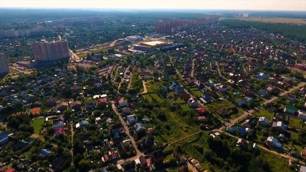 Город Домодедово с высоты [aerial survey] Domodedovo city
