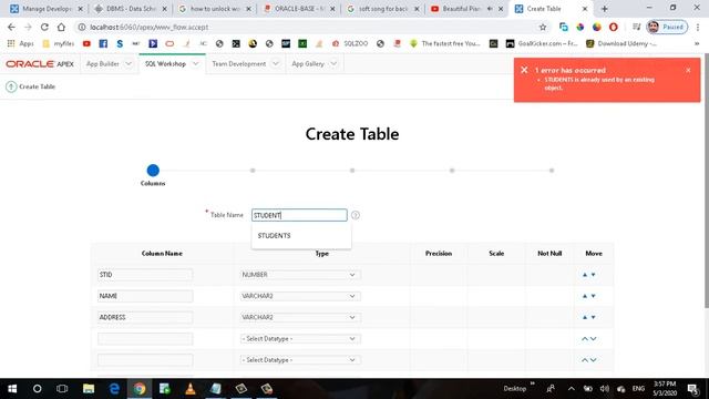 table creation in how to create table in oracle apex?سنګه کولی شو چی اورینکل افیکس کی ټیبل جوړ کړ смотреть онлайн