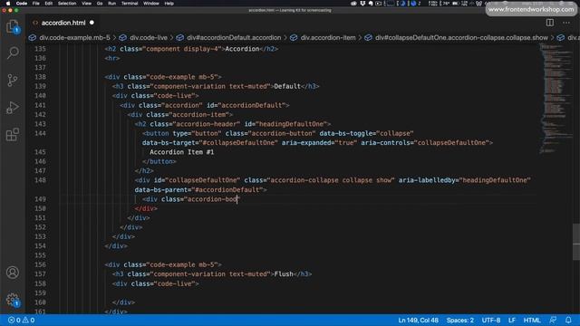 Bootstrap 5: Components - Accordion смотреть онлайн