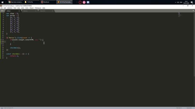 Крестики-нолики на JAVASCRIPT смотреть онлайн