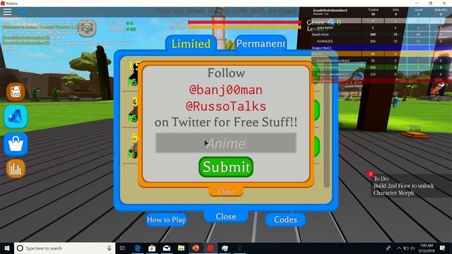 Codes For Anime Tycoon ROBLOX смотреть онлайн
