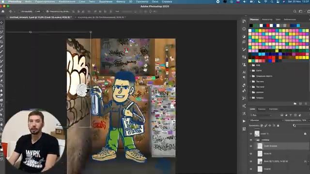 Сделали массовый стикер-коллаб! 150+ человек на одной иллюстрации смотреть онлайн