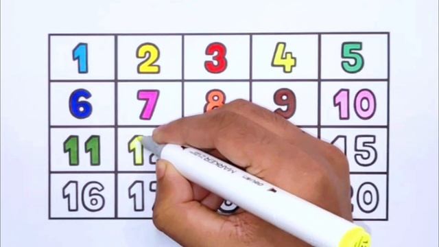 Super Easy Learning Numbers Coloring Page ||| Read Numbers for Children ||| Ks Art смотреть онлайн