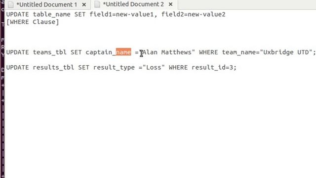 MySQL Tutorial from Terminal 16/27: The UPDATE Statement/Query/Command смотреть онлайн
