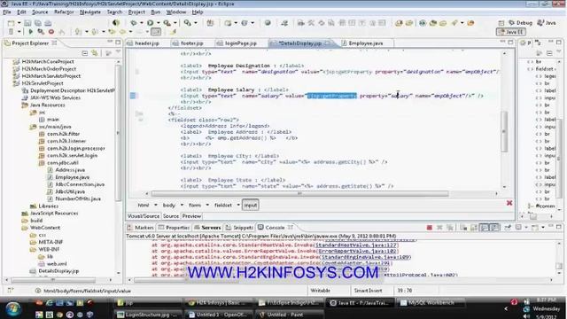 Java servlet | Servlet Tag | Bean prepration | Best online Java Training courses by H2K infosys смотреть онлайн