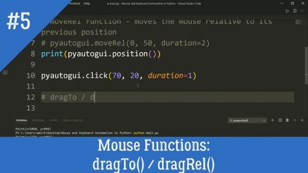 Python Automation Series #11: How to automate your mouse and keyboard in Python ?