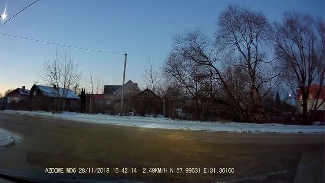 Видеорегистратор AZDOME M06 пример видео с передней камеры (вечер)