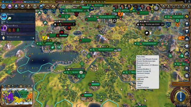 Let's Play Civilization VI Gathering Storm as the Gallic Empire - Episode 6 смотреть онлайн