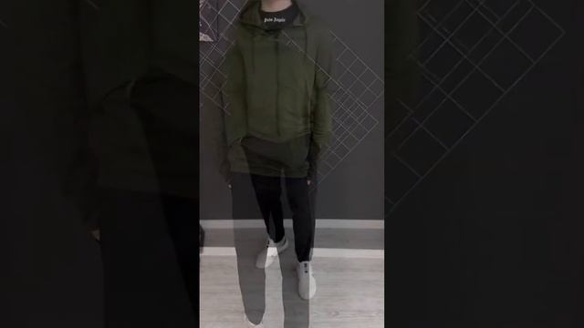 Мужской спортивный костюм Palm Angels хаки на змейке осенний весенний смотреть онлайн