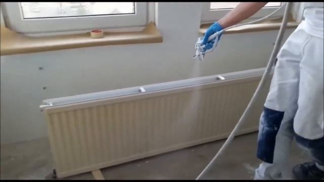 Покраска радиаторов безвоздушным способом смотреть онлайн