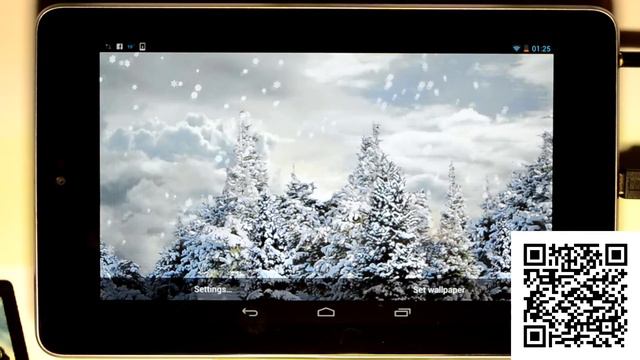 Best Free 2012 Christmas 3D Life Wallpapers Nexus 7 Samsung Galaxy S3 Snowfall Tree Live Snowflakes смотреть онлайн