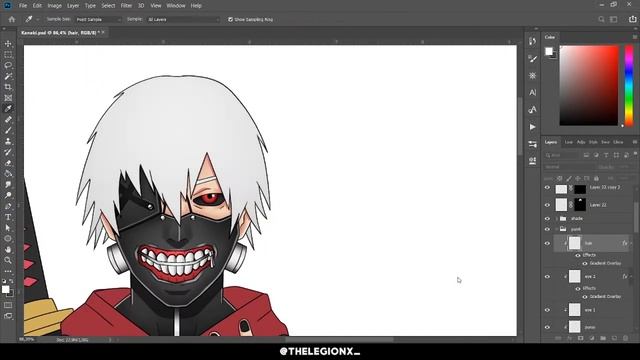 KANEKI KEN - SPEED ART (Adobe Photoshop) смотреть онлайн