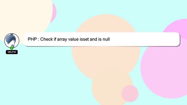 PHP : Check if array value isset and is null смотреть онлайн