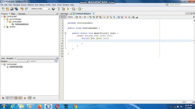 Java the complete Reference Ninth Edition (Chapter 5) Example (26) ContinueLabel смотреть онлайн