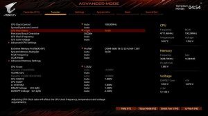 CPU overclocking on the Gigabyte B550 Aorus Pro Motherboard