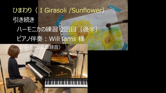 ひまわり（ I Girasoli）sunflower　ハーモニカの練習で吹いてみました。ピアノ伴奏＆クロマチックハーモニカ：Wil iams смотреть онлайн