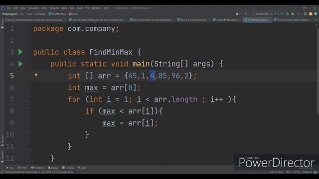 Find min and max element in array in java смотреть онлайн