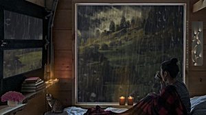 Сильный проливной дождь и гром для мгновенного сна - Звук дождя успокаивает разум и помогает заснуть