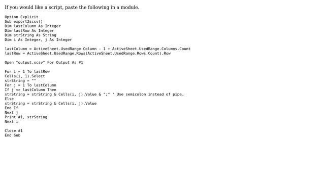 How do I save an excel spreadsheet as a semi-colon separated values file? (11 Solutions!!) смотреть онлайн
