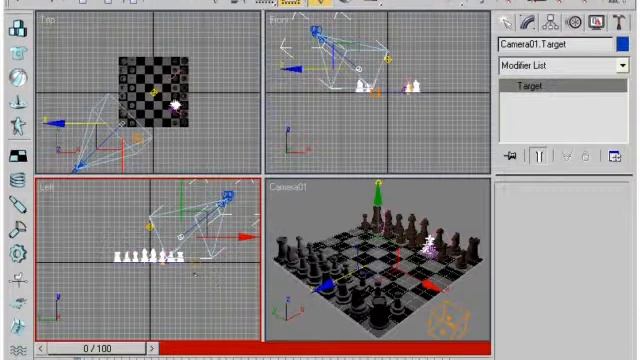 Видеокурс по 3d max. Усовершенствование шахматной партии 1. Урок 205 смотреть онлайн