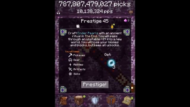 How I Got Fast Prestiges In Pickcrafter