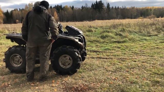 Катим на квадроциклах в сторону полигона Алабино. Вплавь на квадриках Cfmoto, Stels, Polaris. смотреть онлайн
