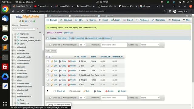 Laravel Inline Edit Table Row With Delete смотреть онлайн
