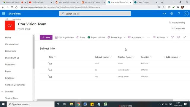 SharePoint List Columns Calculated , Look up and People Picker смотреть онлайн