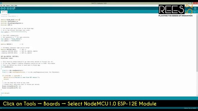 Measure Temperature and Humidity using DHT11 module with Node MCU via Blynk Application - PART 31 смотреть онлайн