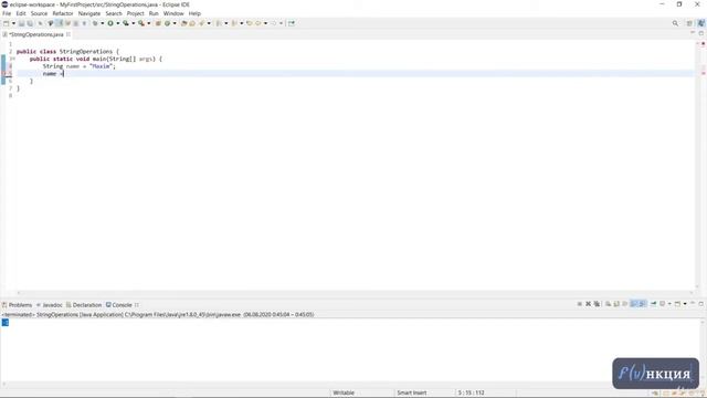Программирование с нуля на языке Java │Глава 2 часть 2 │ Работа со String и его возможностями смотреть онлайн