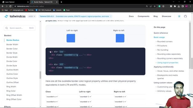 border radius or border width or border color in tailwind css | tailwind css bangla tutorial смотреть онлайн
