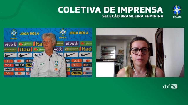 Seleção Feminina: coletiva de imprensa com a técnica Pia Sundhage смотреть онлайн