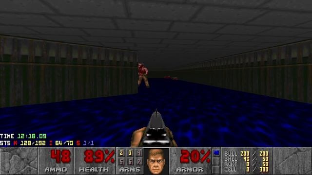 Doom - E1M10: Sewers (Fast Ultra-Violence 100%) смотреть онлайн