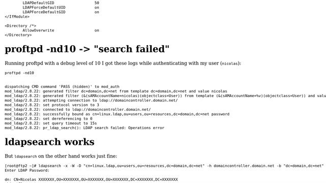 Configuring proftpd and mod_ldap.c query not working - any ideas? смотреть онлайн